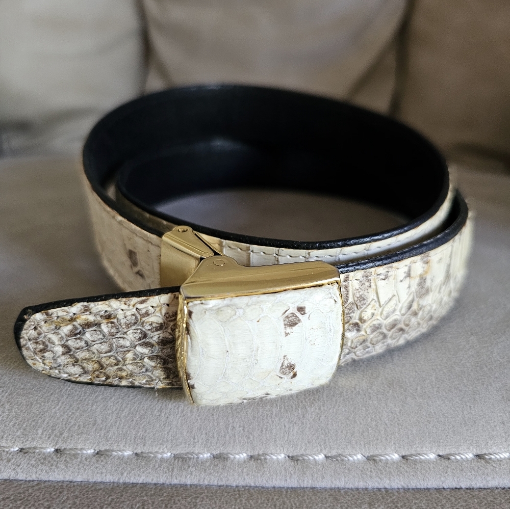 L.F.B watersnake skin vintage leather‎ belt